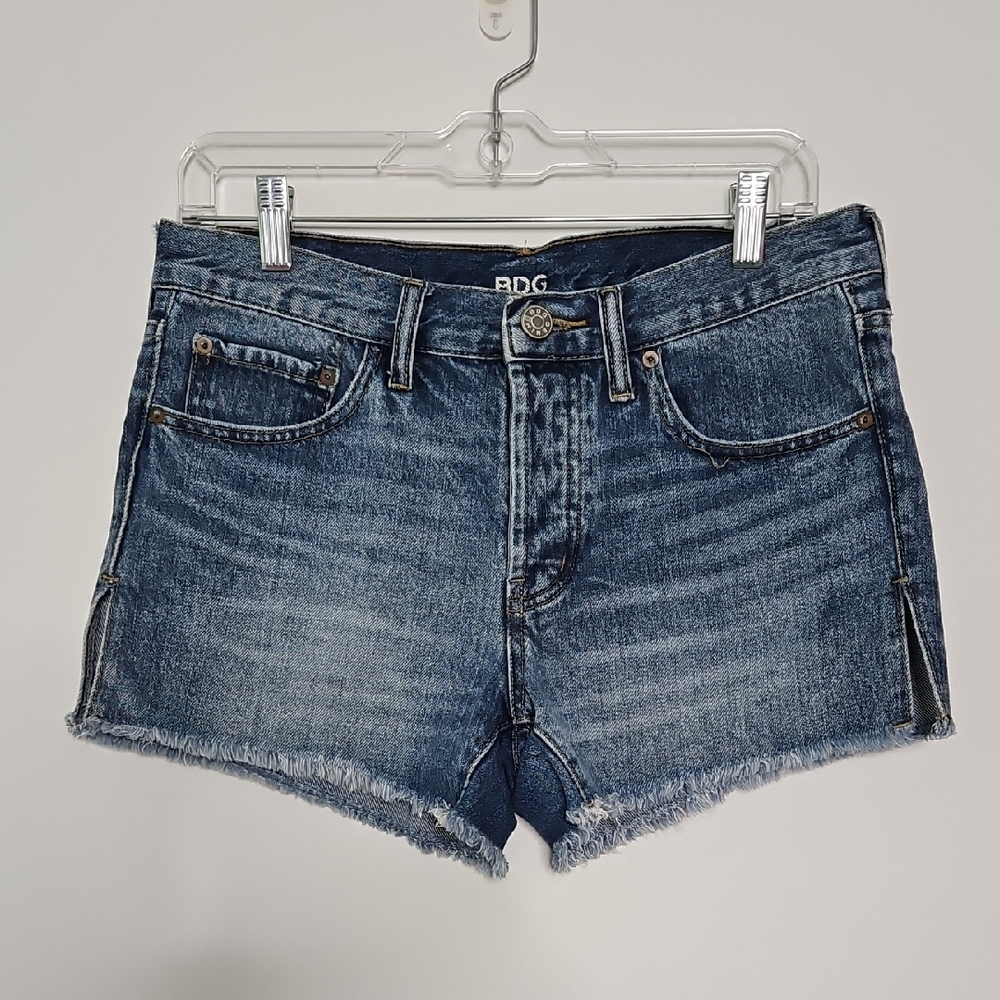 BDG Mid-rise Breezy Short Medium Wash‎ Beachy Cut-offs Size 25